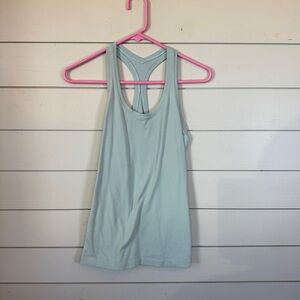 Lululemon racerback tank top full length blue women's size‎ 8